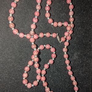 Elegant Pink Beaded Necklace